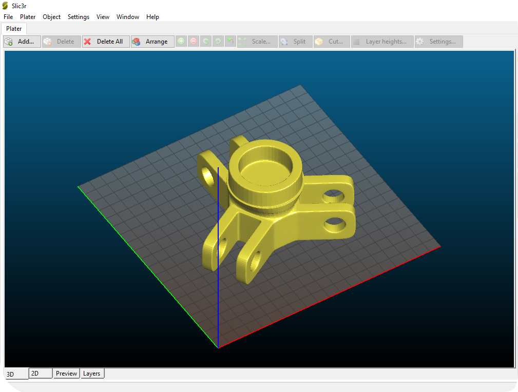 Software de laminado Slic3r proveído por la empresa Print3x para sus impresora 3D print3x printex printec print3c